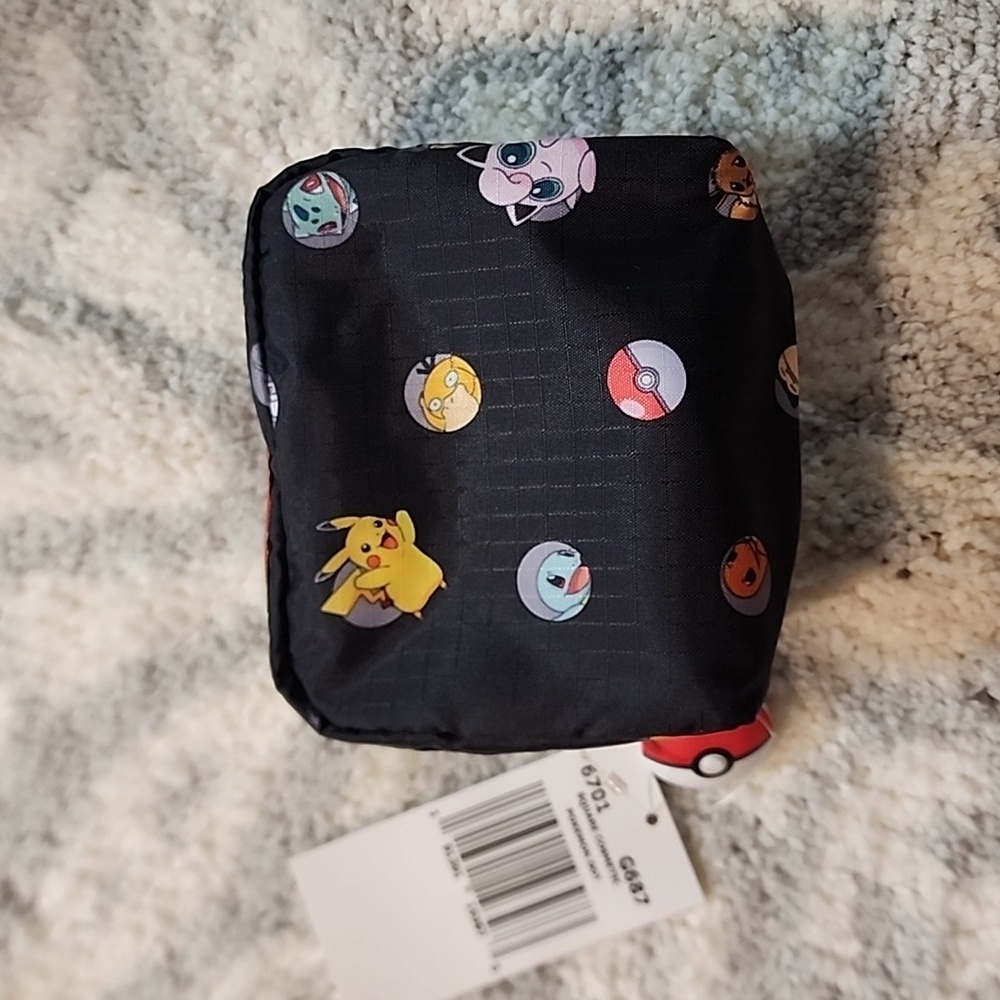 Lesportsac Black Pokémon Small Cosmetic Pouch New Authentic W.J